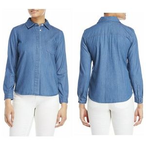 CeCe Essential Denim Shirt Size L